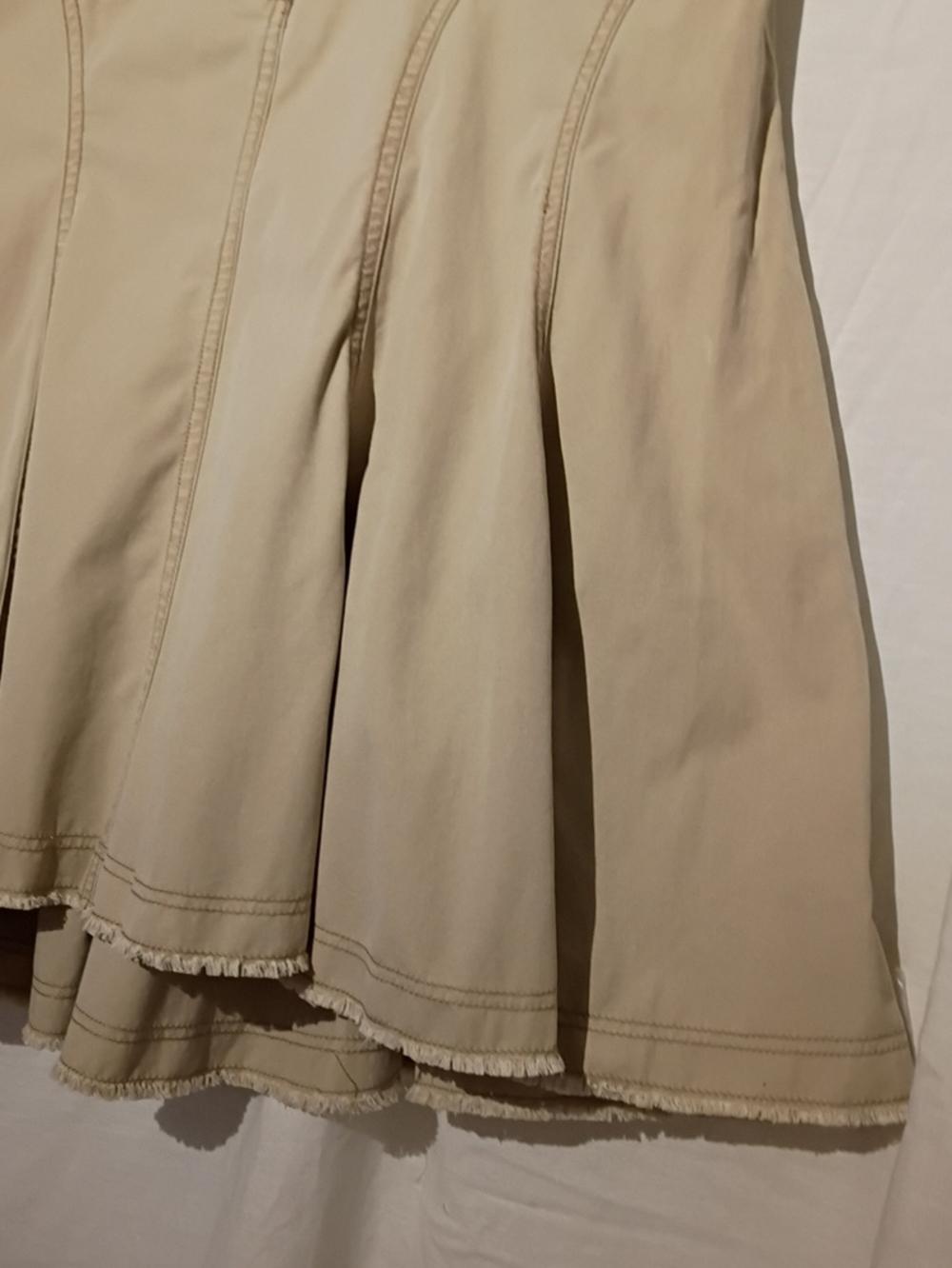 Tan Cotton Western Circle Skirt with Black Belt And Fancy Stitching, 10, NWOT - Picture 5 of 13
